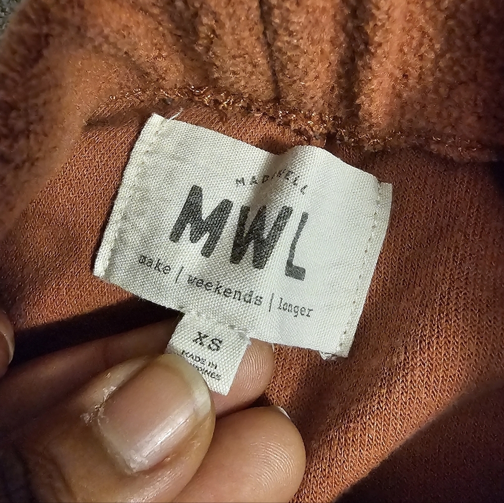 Madewell MWL Cozybrushed Weather Brick Straight Leg Casual Sweatpants Size XS - Picture 5 of 8